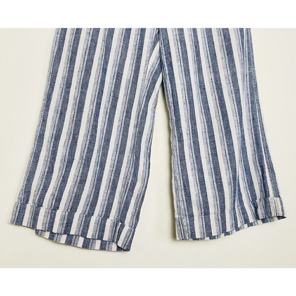 Pilcro and the Letterpress Women’s Size 8 Linen Blend Striped Cropped Pants - Picture 4 of 12